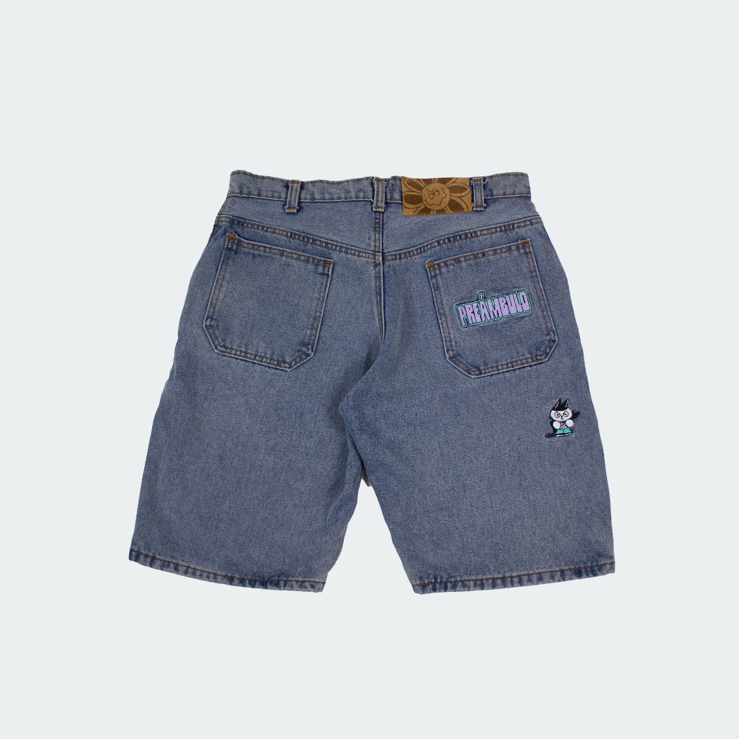 DENIM SHORT - BLEACHED X DANNY RECORDS