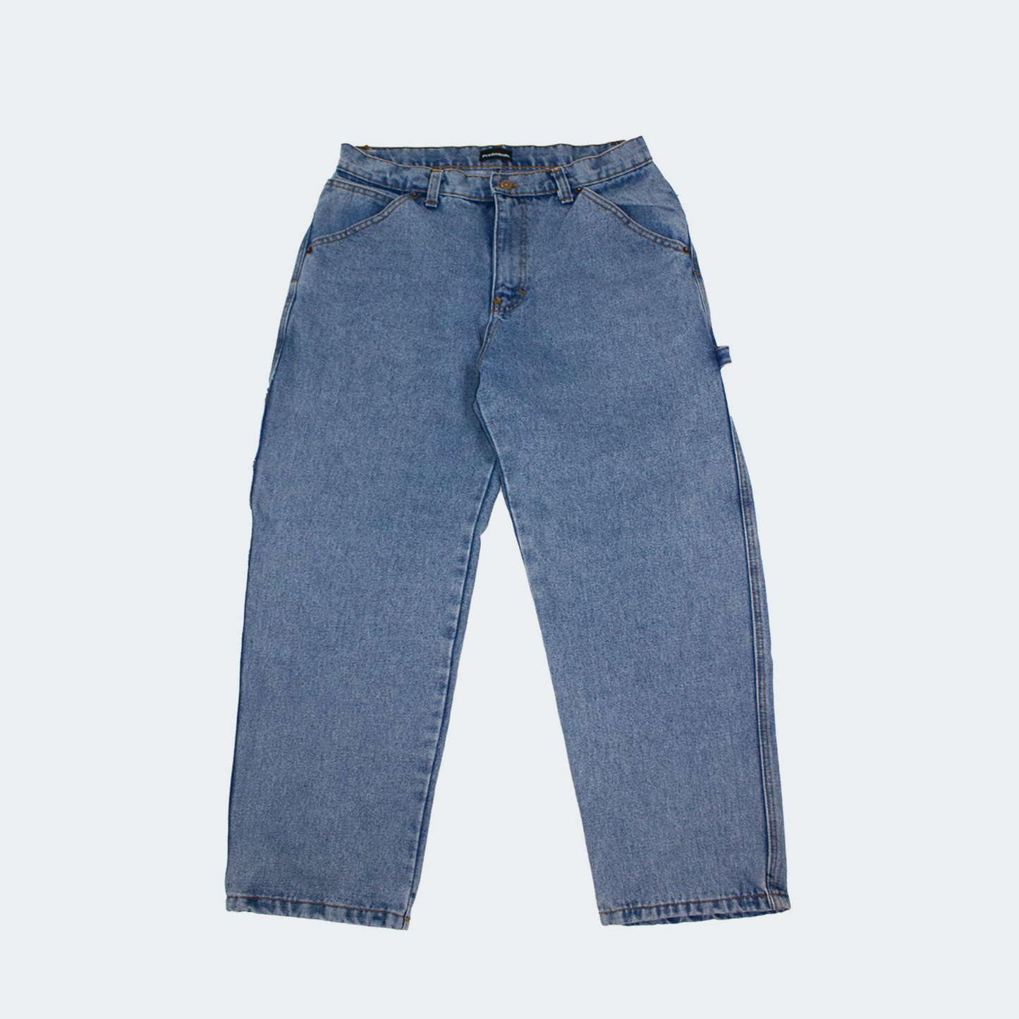 BLEACHED UTILITY DENIM JEANS