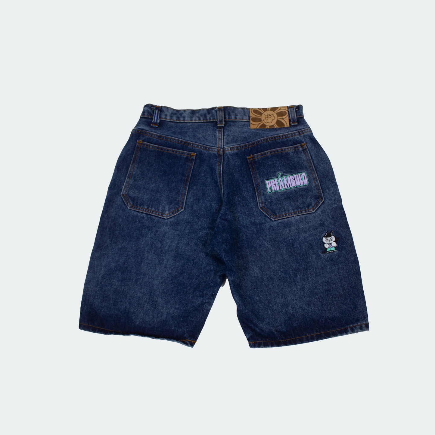 DENIM SHORT - STONE. X DANNY RECORDS
