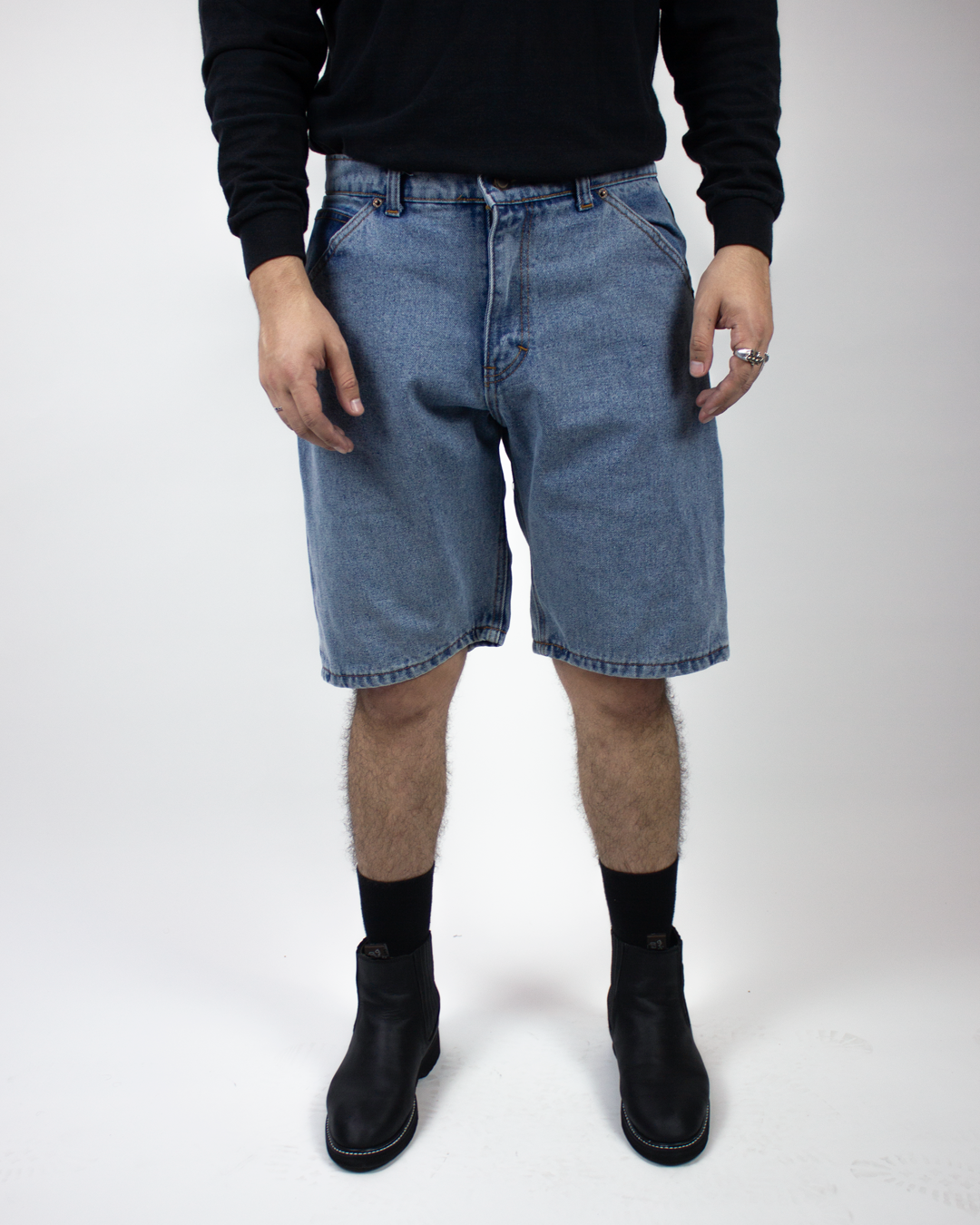 DENIM SHORT - BLEACHED X DANNY RECORDS