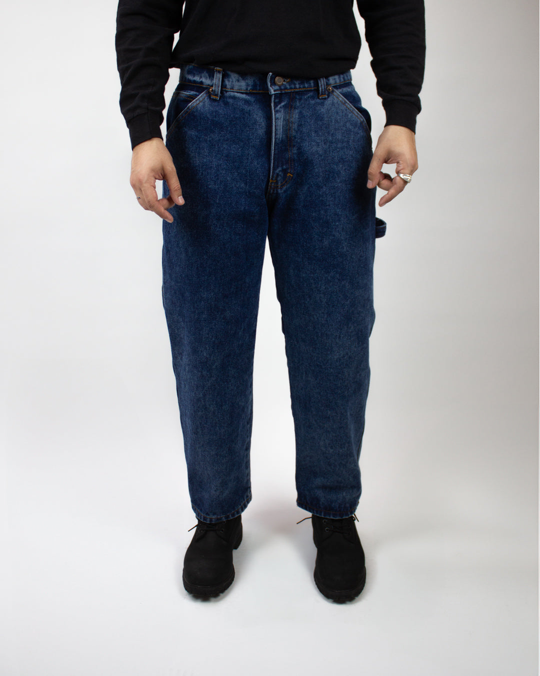 STONE UTILITY DENIM JEANS